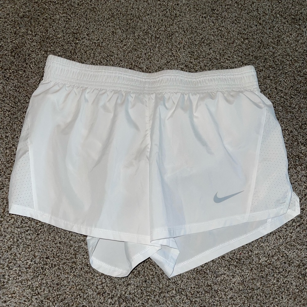 White Nike Tempo Running Shorts Size M